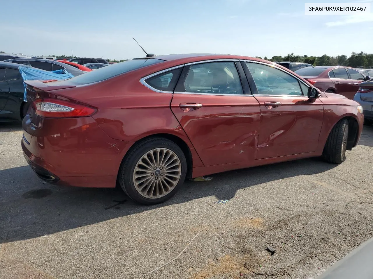 3FA6P0K9XER102467 2014 Ford Fusion Titanium