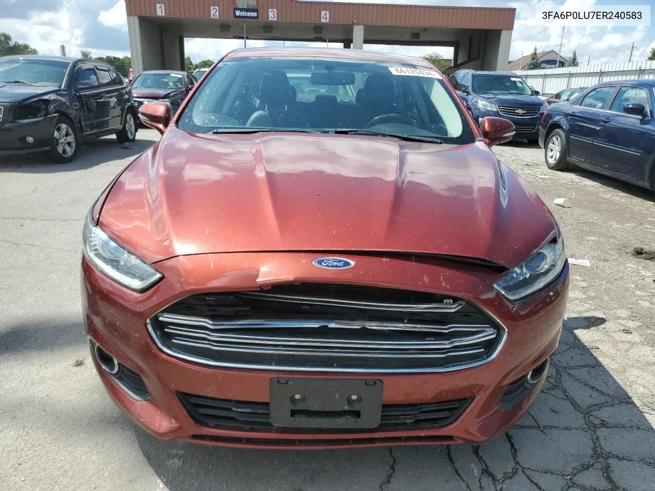 2014 Ford Fusion Se Hybrid VIN: 3FA6P0LU7ER240583 Lot: 66120494