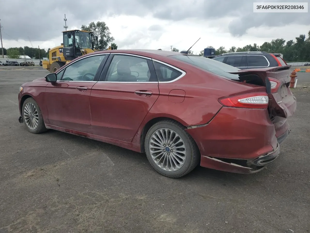 2014 Ford Fusion Titanium VIN: 3FA6P0K92ER208346 Lot: 66692304