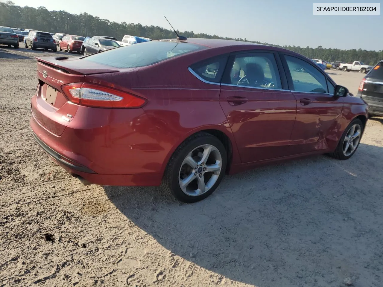 2014 Ford Fusion Se VIN: 3FA6P0HD0ER182034 Lot: 67563954