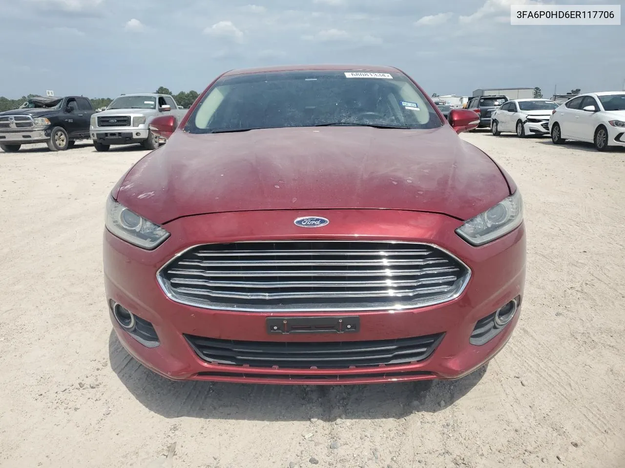 2014 Ford Fusion Se VIN: 3FA6P0HD6ER117706 Lot: 68081334