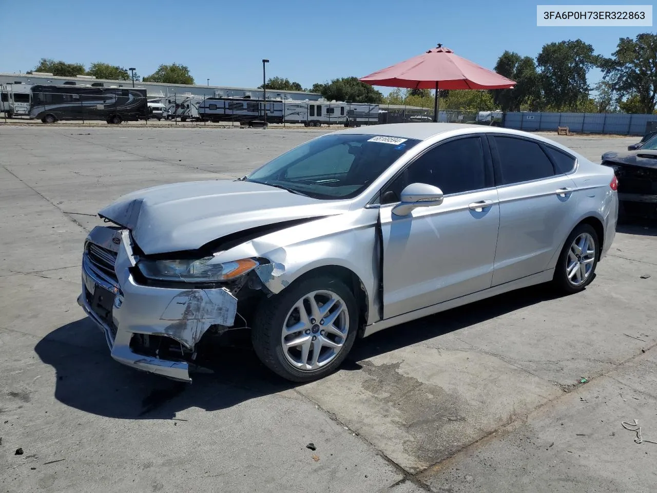 2014 Ford Fusion Se VIN: 3FA6P0H73ER322863 Lot: 68169594