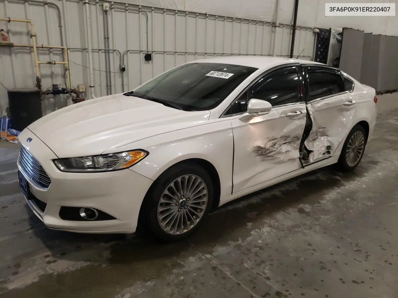 2014 Ford Fusion Titanium VIN: 3FA6P0K91ER220407 Lot: 68712874