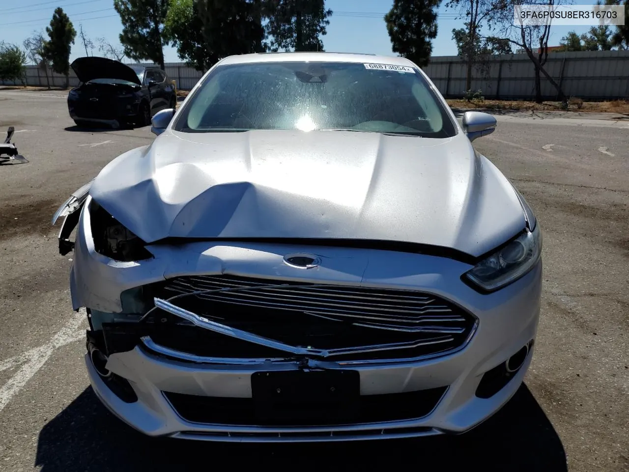 2014 Ford Fusion Titanium Phev VIN: 3FA6P0SU8ER316703 Lot: 68873054