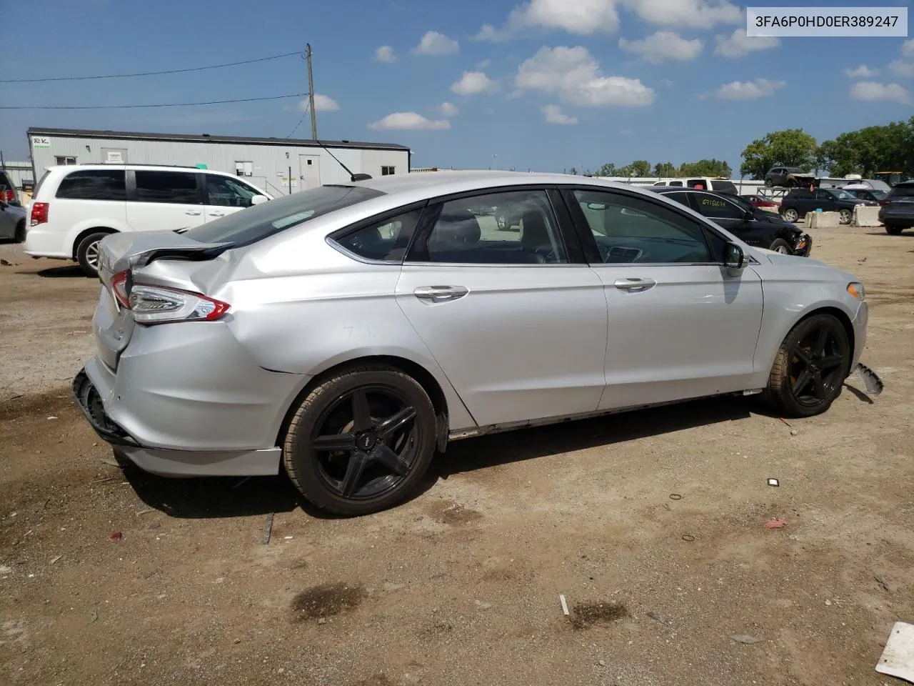 2014 Ford Fusion Se VIN: 3FA6P0HD0ER389247 Lot: 69067064