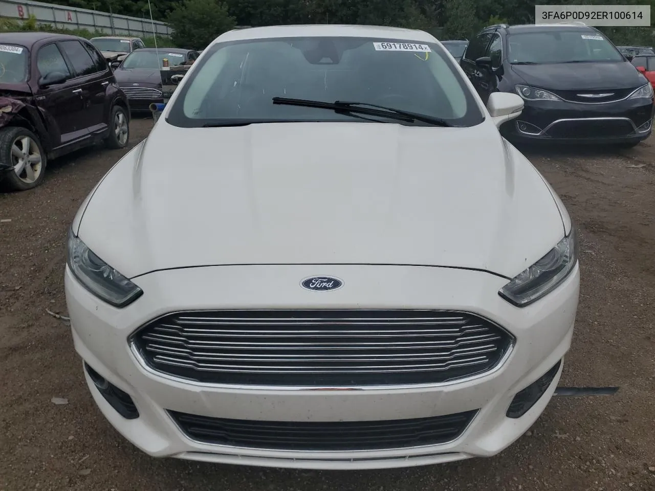 2014 Ford Fusion Titanium VIN: 3FA6P0D92ER100614 Lot: 69178914