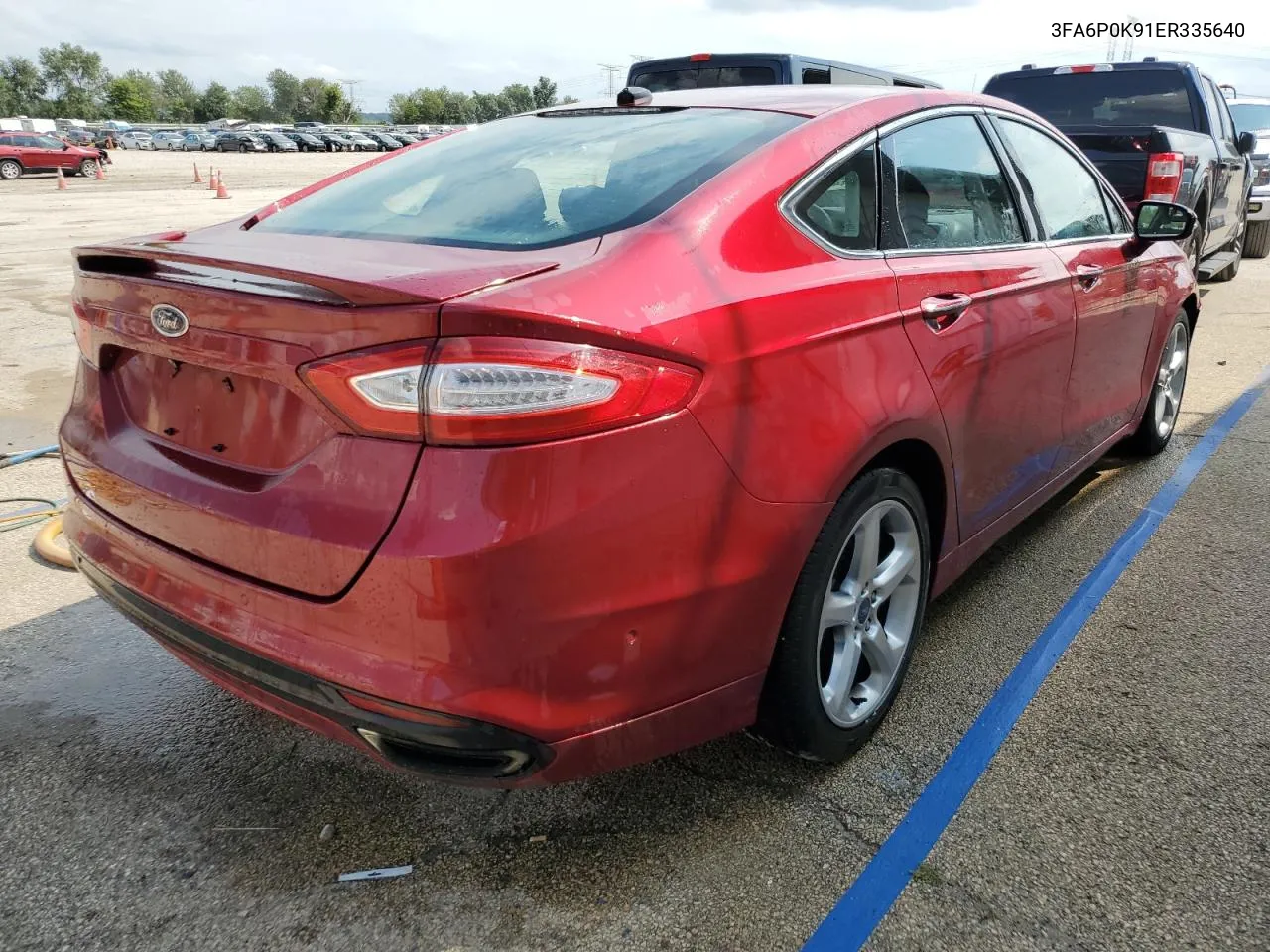 2014 Ford Fusion Titanium VIN: 3FA6P0K91ER335640 Lot: 69492534