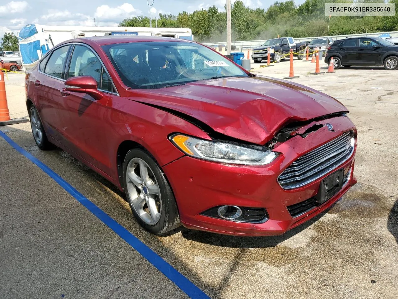 2014 Ford Fusion Titanium VIN: 3FA6P0K91ER335640 Lot: 69492534