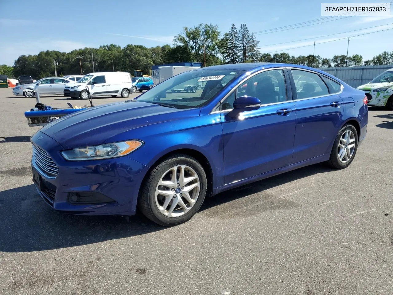 2014 Ford Fusion Se VIN: 3FA6P0H71ER157833 Lot: 69654444