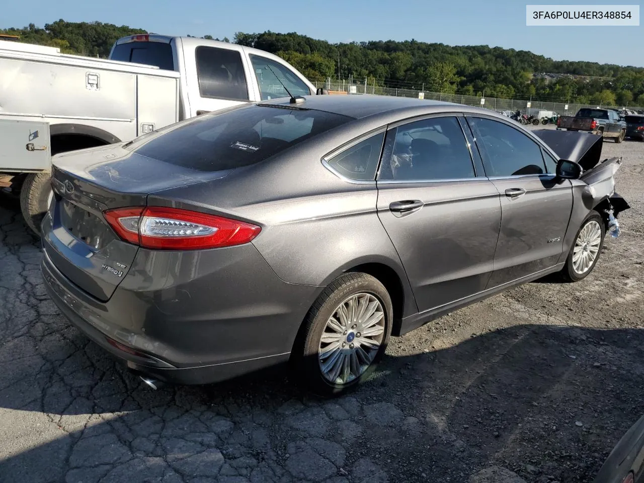 3FA6P0LU4ER348854 2014 Ford Fusion Se Hybrid