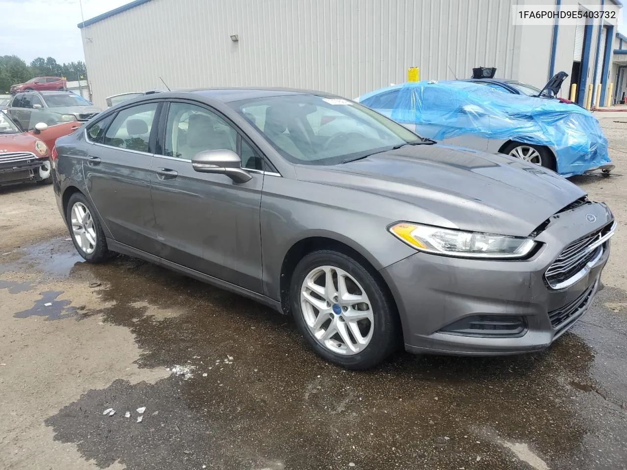 2014 Ford Fusion Se VIN: 1FA6P0HD9E5403732 Lot: 70192694