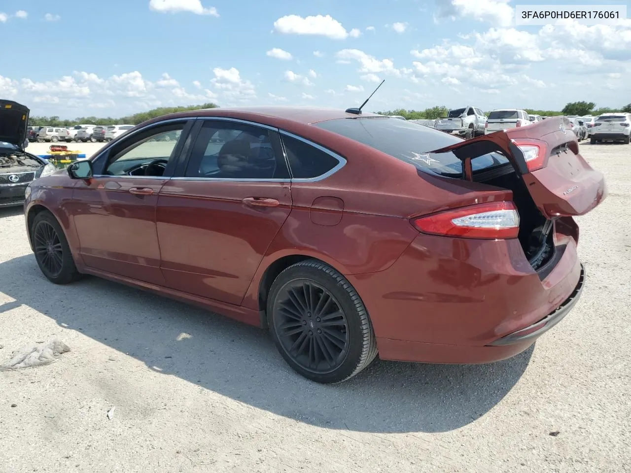 2014 Ford Fusion Se VIN: 3FA6P0HD6ER176061 Lot: 70892094