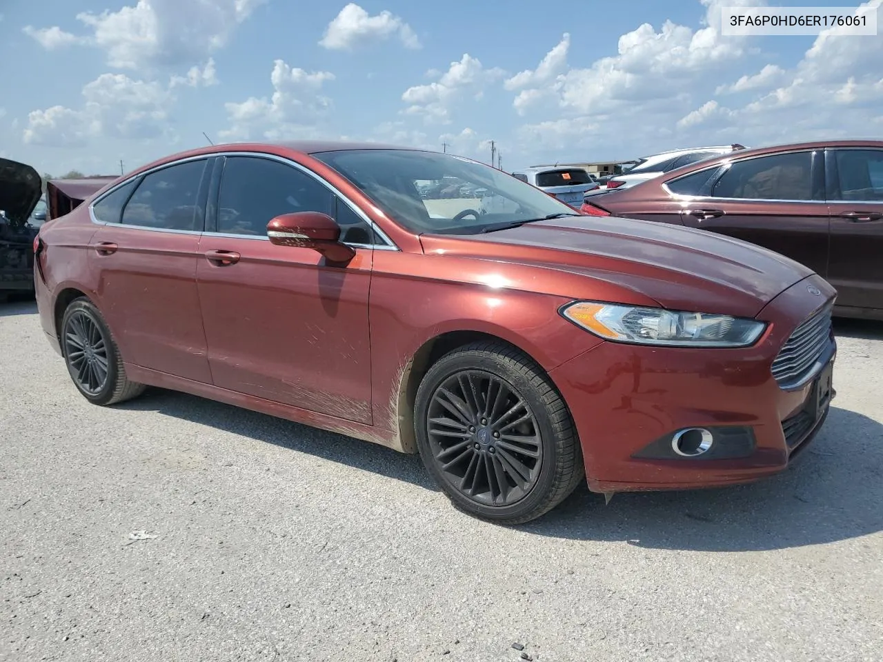 2014 Ford Fusion Se VIN: 3FA6P0HD6ER176061 Lot: 70892094