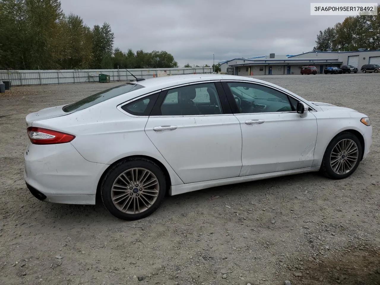 2014 Ford Fusion Se VIN: 3FA6P0H95ER178492 Lot: 70895104