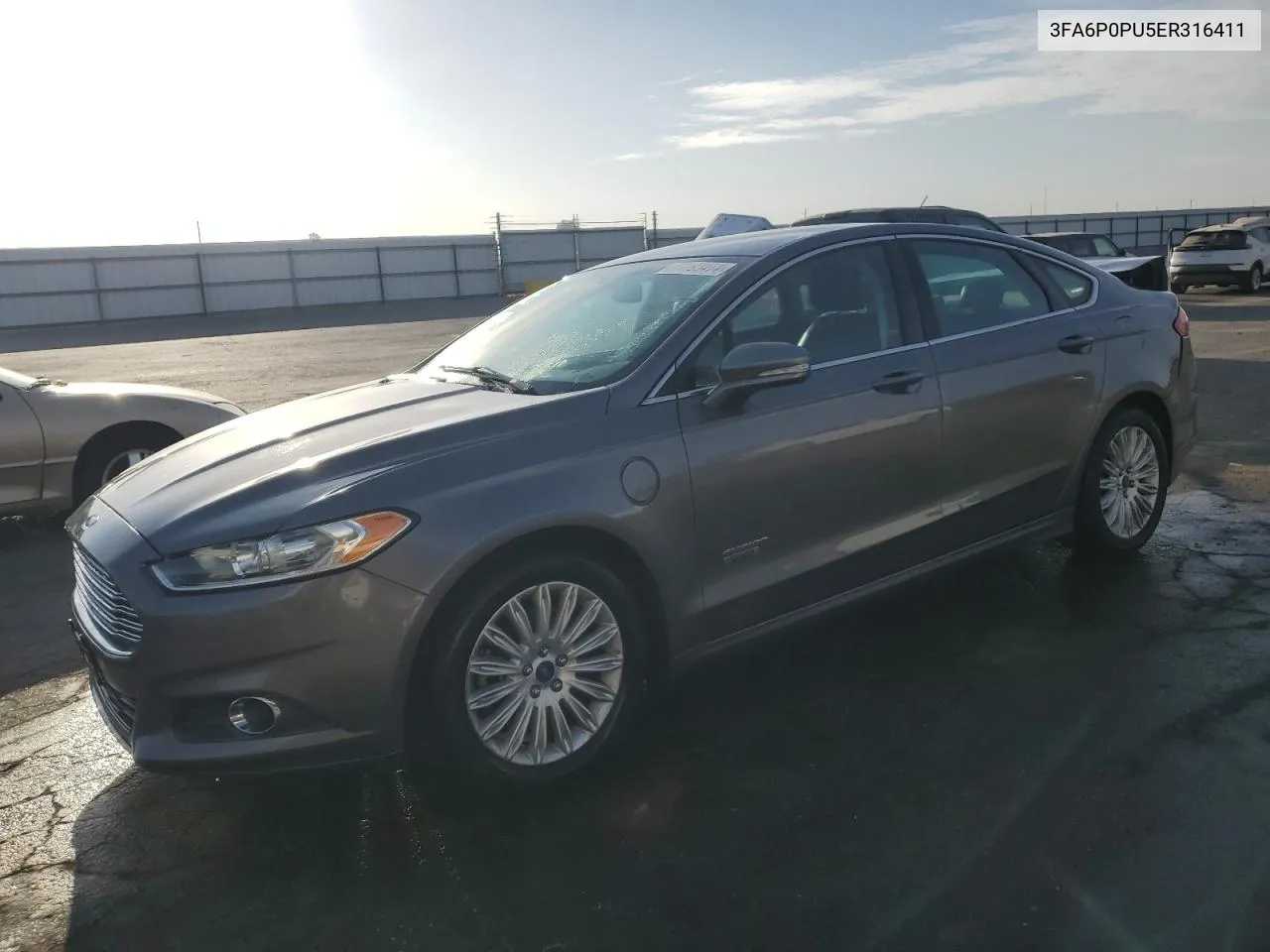 2014 Ford Fusion Se Phev VIN: 3FA6P0PU5ER316411 Lot: 71193474