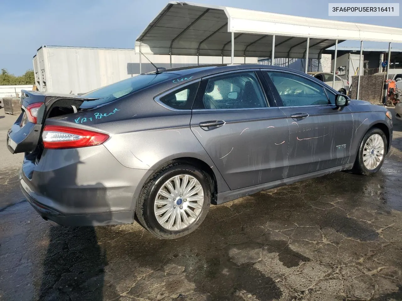 3FA6P0PU5ER316411 2014 Ford Fusion Se Phev