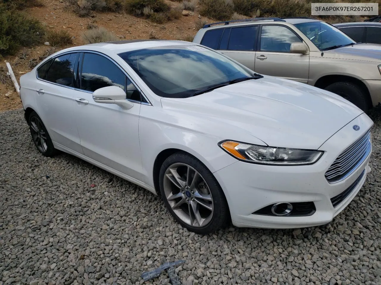 2014 Ford Fusion Titanium VIN: 3FA6P0K97ER267201 Lot: 71561184