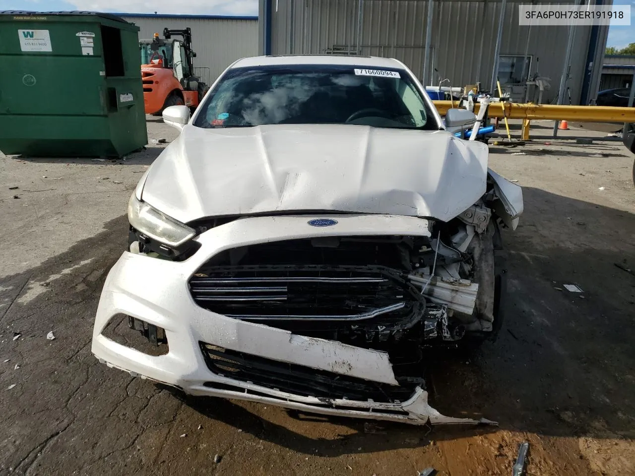 2014 Ford Fusion Se VIN: 3FA6P0H73ER191918 Lot: 71660094