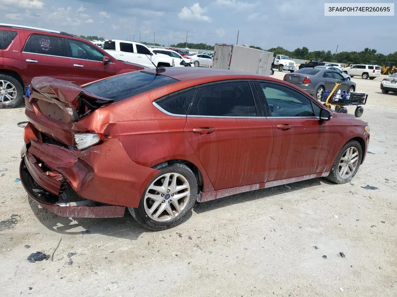 2014 Ford Fusion Se VIN: 3FA6P0H74ER260695 Lot: 71743994