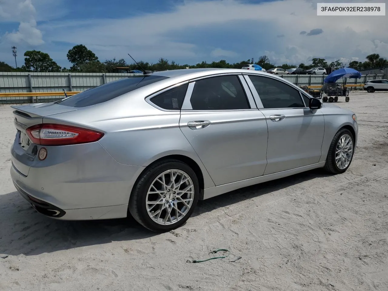 2014 Ford Fusion Titanium VIN: 3FA6P0K92ER238978 Lot: 72059764