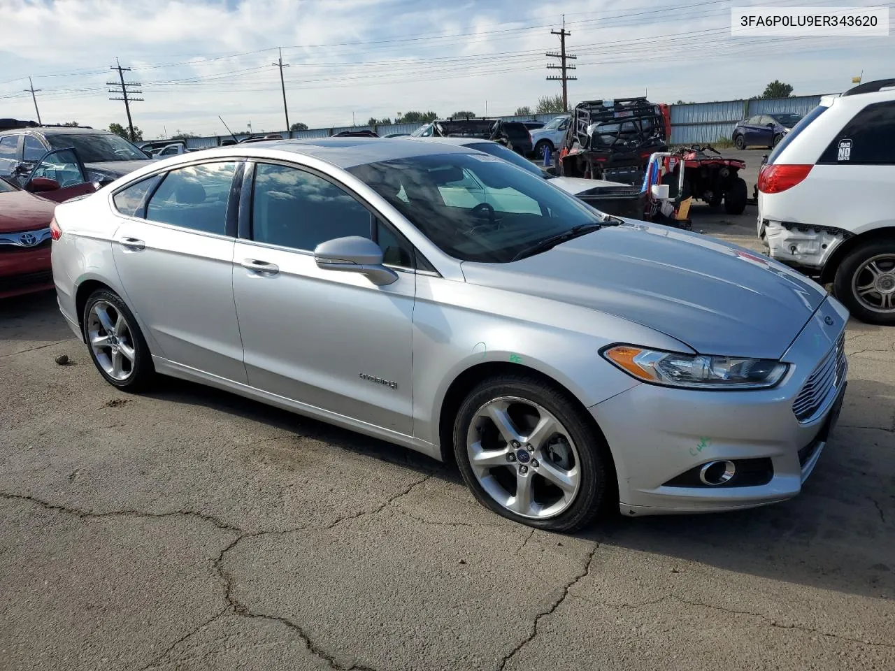 2014 Ford Fusion Se Hybrid VIN: 3FA6P0LU9ER343620 Lot: 72094234