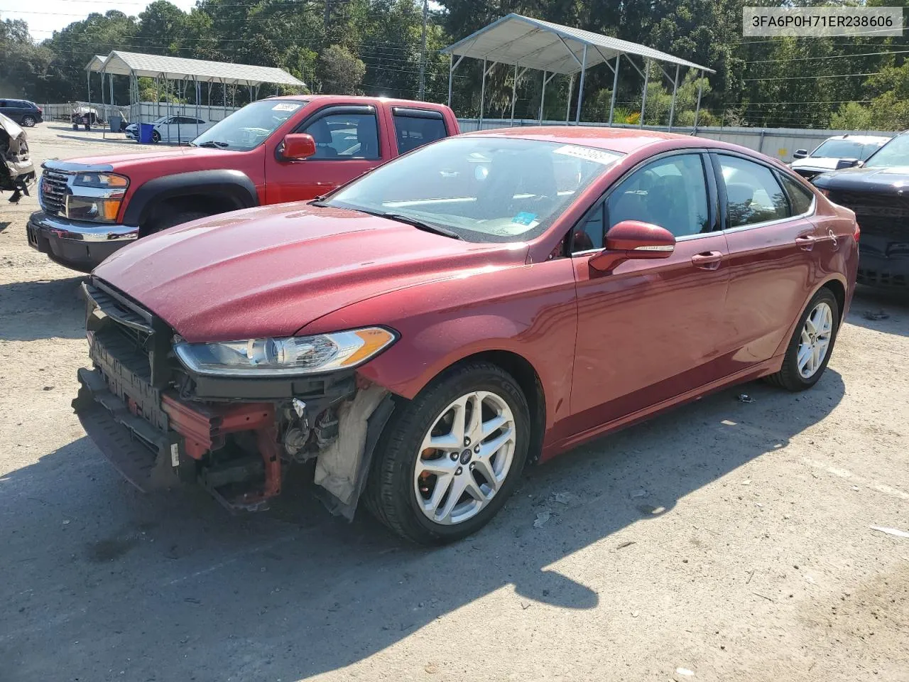 2014 Ford Fusion Se VIN: 3FA6P0H71ER238606 Lot: 72220684