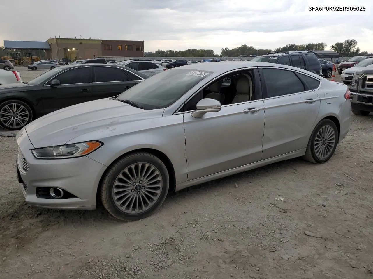 2014 Ford Fusion Titanium VIN: 3FA6P0K92ER305028 Lot: 72267364