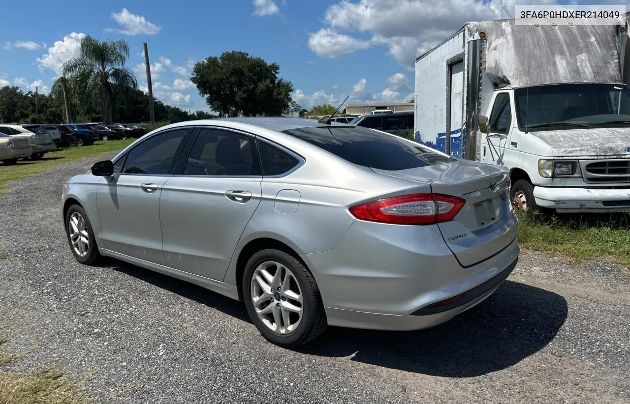 3FA6P0HDXER214049 2014 Ford Fusion Se