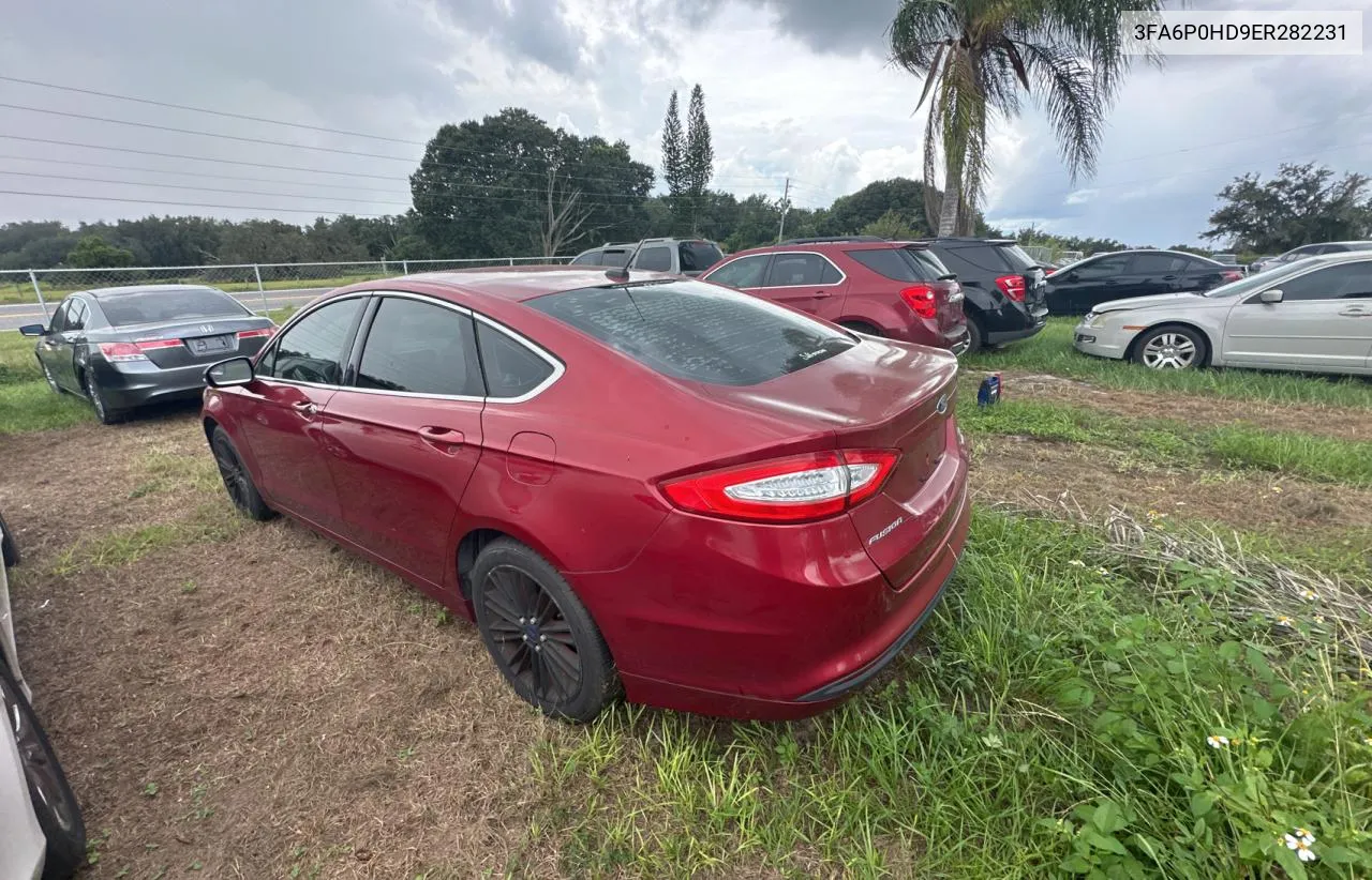 2014 Ford Fusion Se VIN: 3FA6P0HD9ER282231 Lot: 73367484