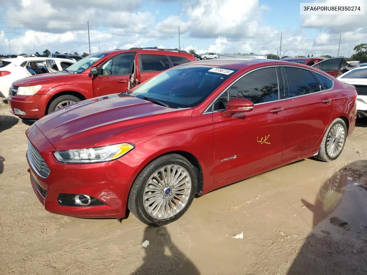 2014 Ford Fusion Titanium Hev VIN: 3FA6P0RU8ER350274 Lot: 73766734