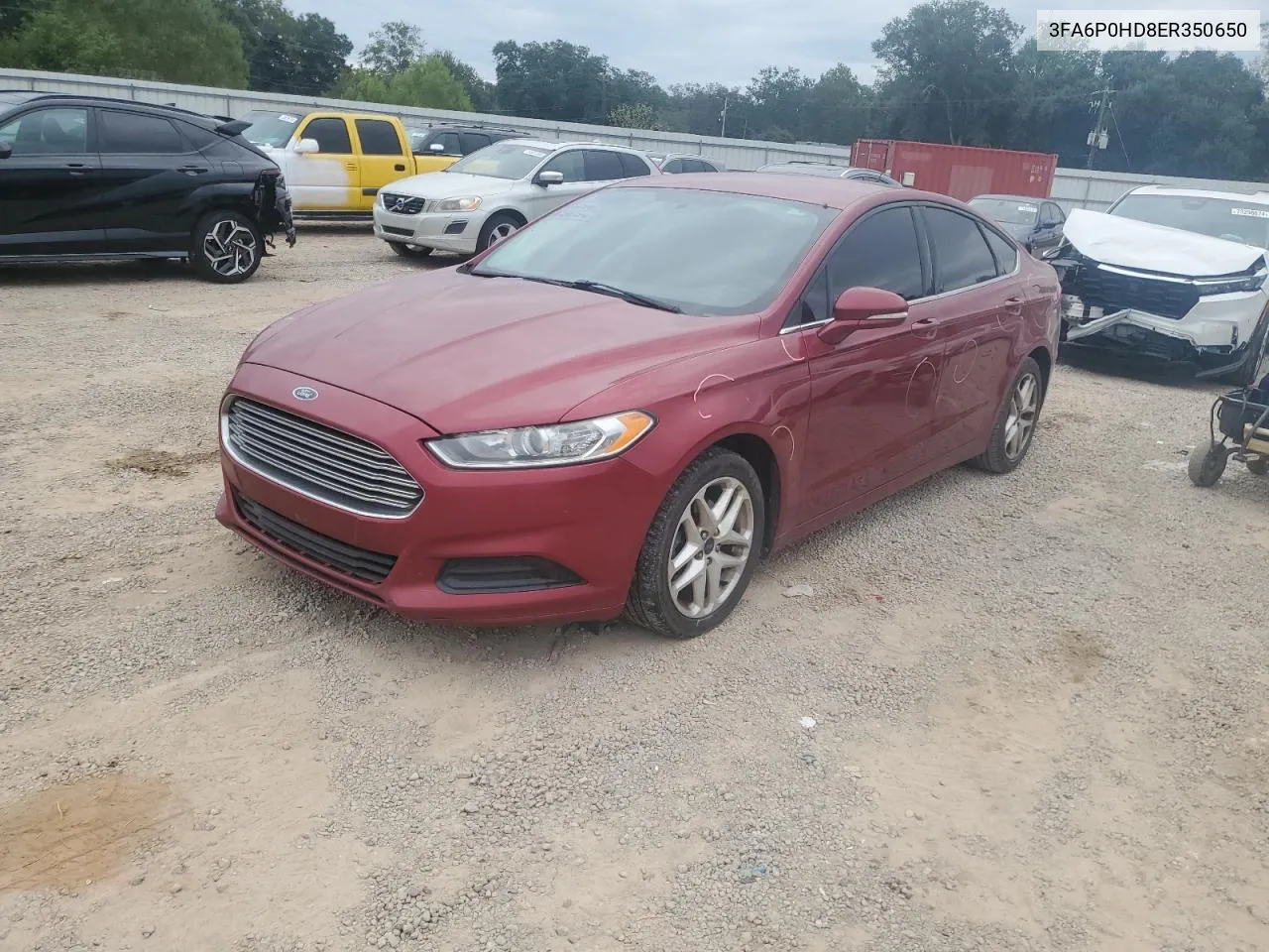 2014 Ford Fusion Se VIN: 3FA6P0HD8ER350650 Lot: 73961394