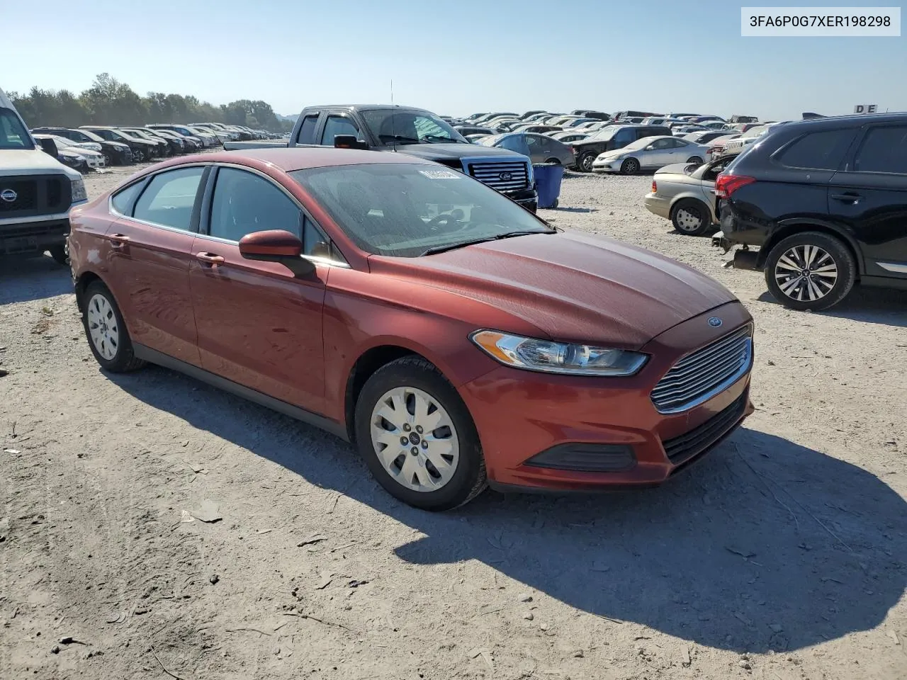 2014 Ford Fusion S VIN: 3FA6P0G7XER198298 Lot: 74825104