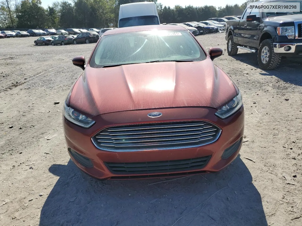 2014 Ford Fusion S VIN: 3FA6P0G7XER198298 Lot: 74825104