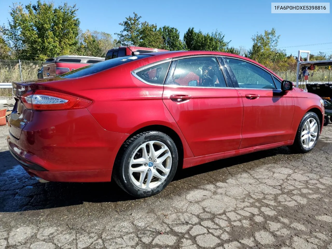 1FA6P0HDXE5398816 2014 Ford Fusion Se