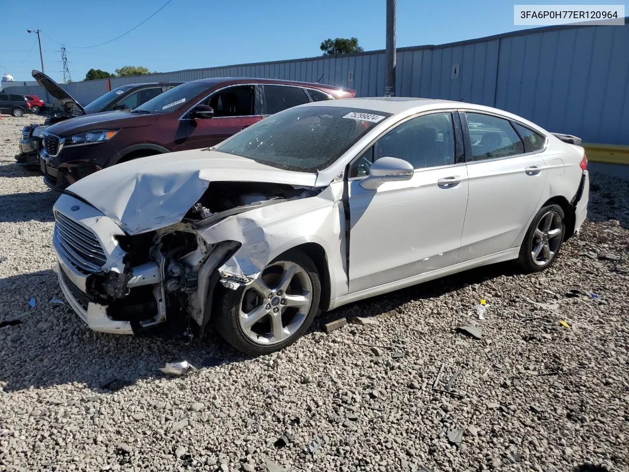 2014 Ford Fusion Se VIN: 3FA6P0H77ER120964 Lot: 75299824