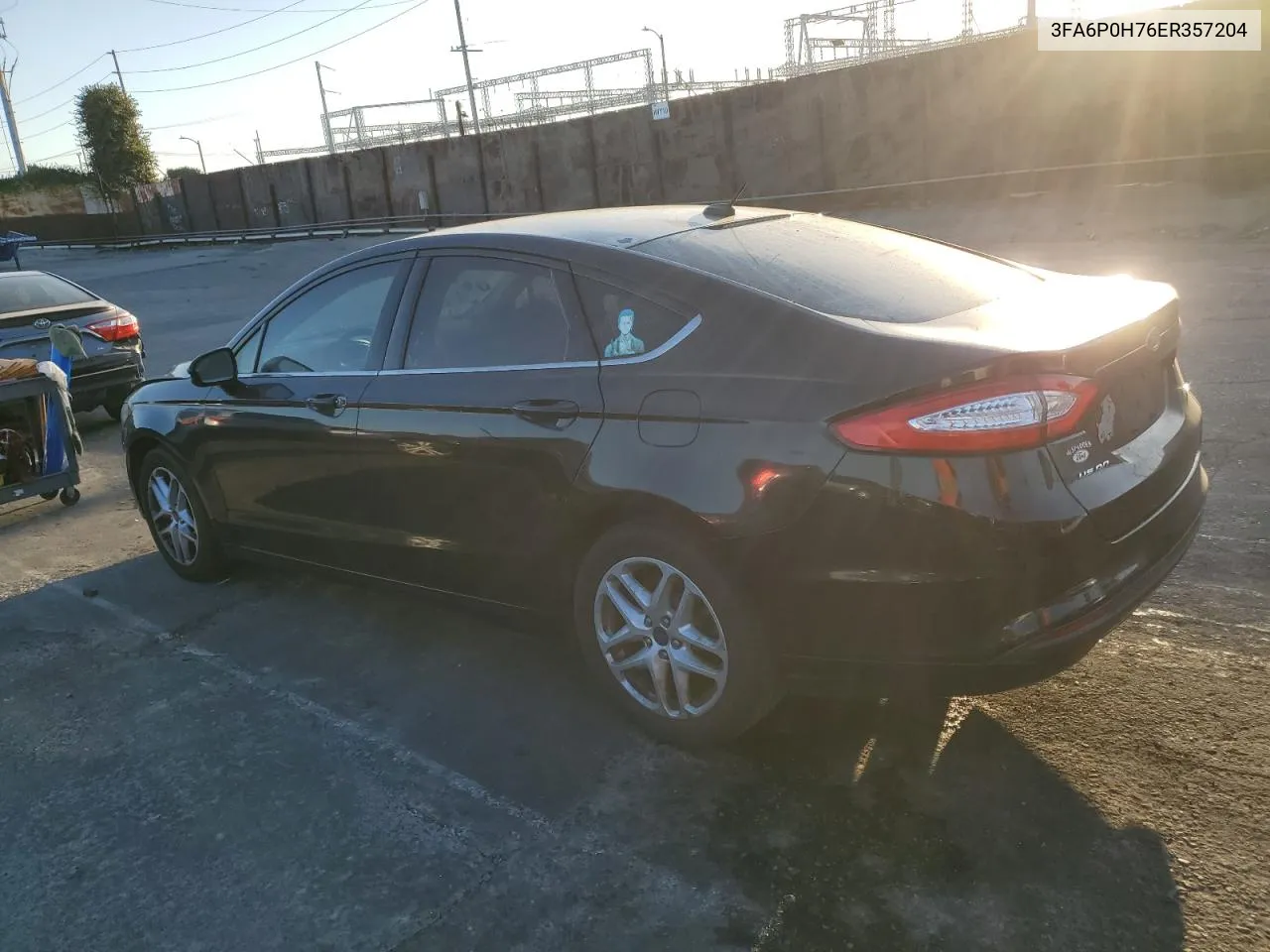 2014 Ford Fusion Se VIN: 3FA6P0H76ER357204 Lot: 75673404