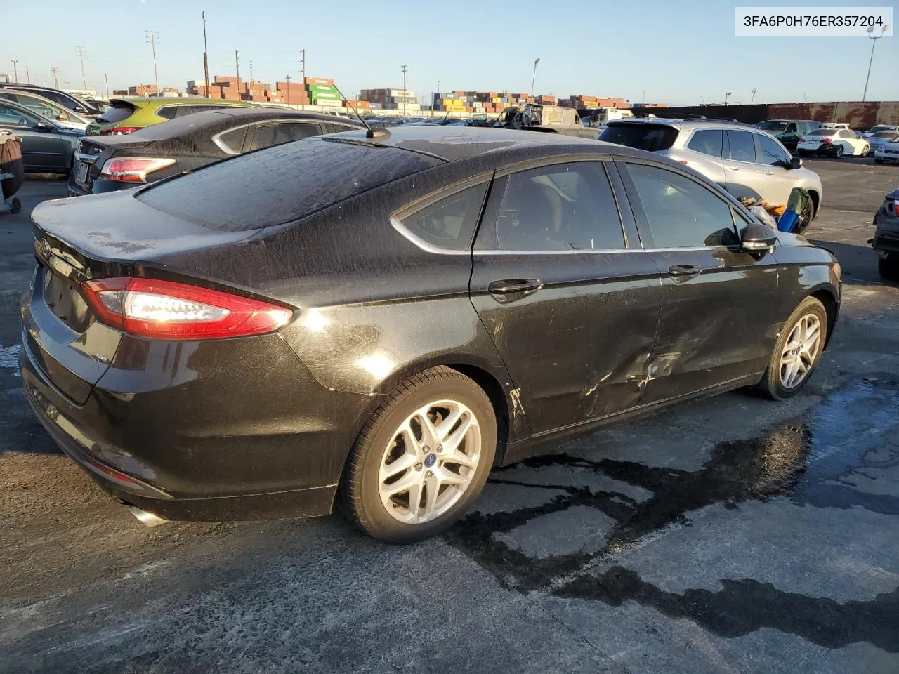 2014 Ford Fusion Se VIN: 3FA6P0H76ER357204 Lot: 75673404