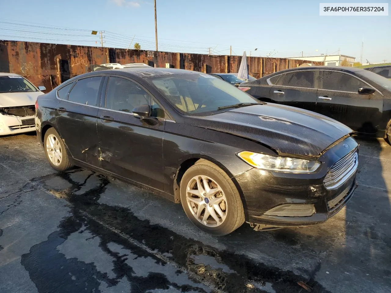 2014 Ford Fusion Se VIN: 3FA6P0H76ER357204 Lot: 75673404