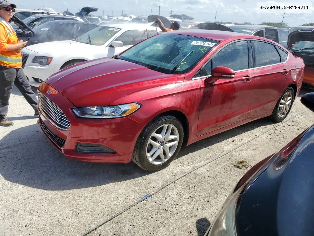 2014 Ford Fusion Se VIN: 3FA6P0HD5ER289211 Lot: 75674254