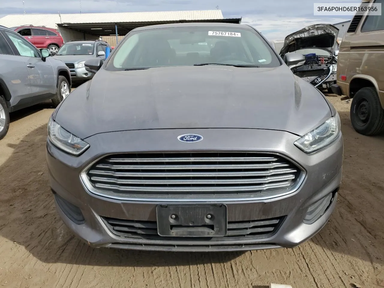 2014 Ford Fusion Se VIN: 3FA6P0HD6ER163956 Lot: 75767184