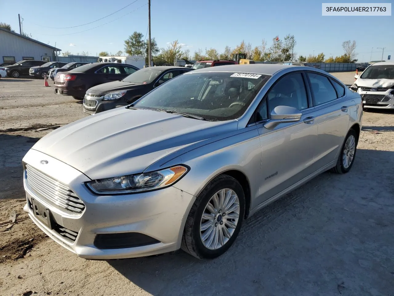 3FA6P0LU4ER217763 2014 Ford Fusion Se Hybrid