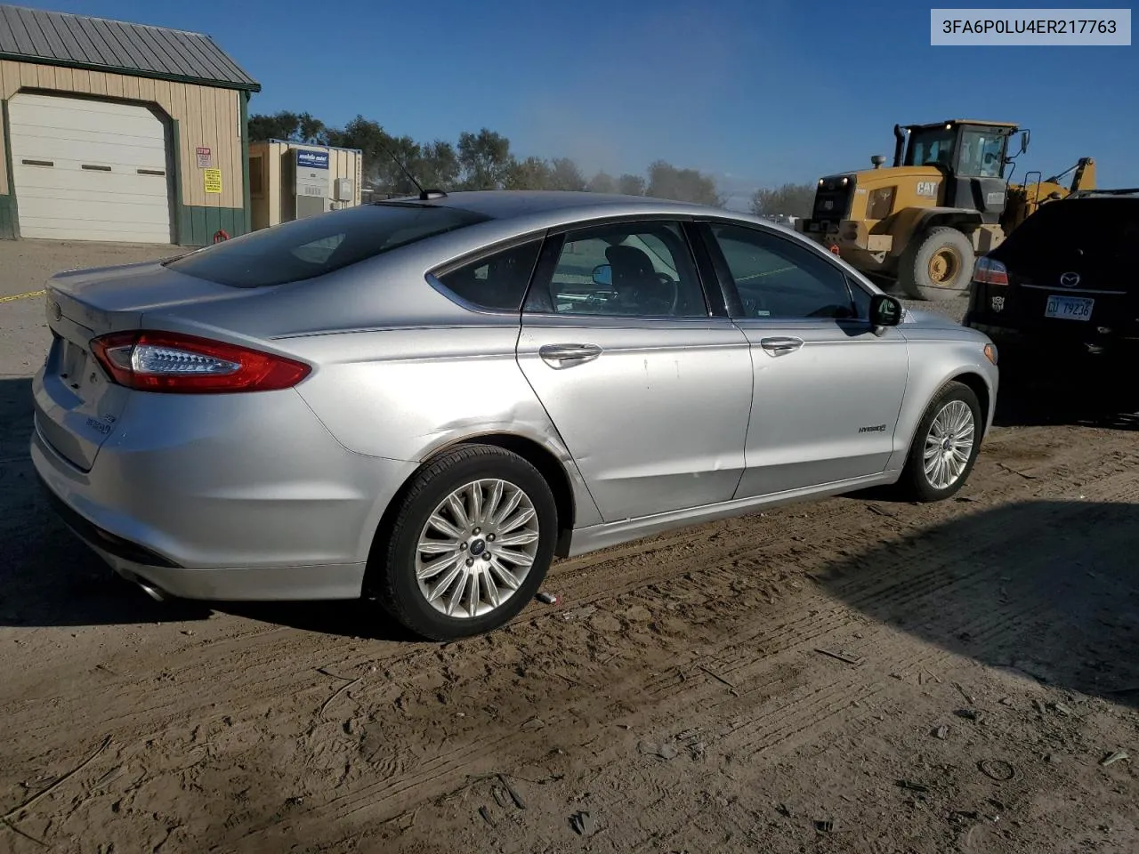 2014 Ford Fusion Se Hybrid VIN: 3FA6P0LU4ER217763 Lot: 75770194