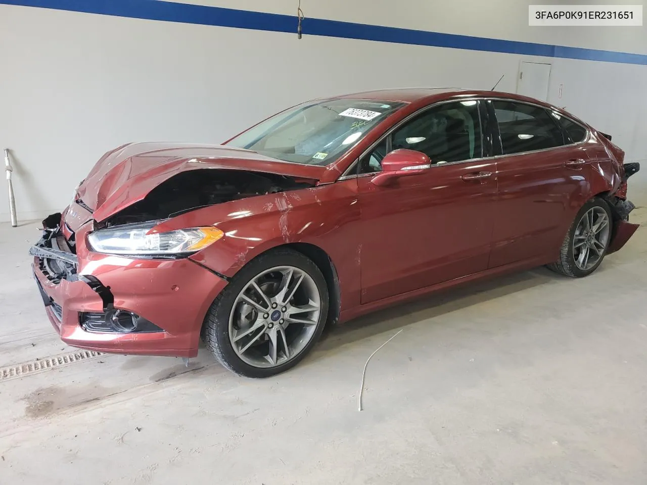 2014 Ford Fusion Titanium VIN: 3FA6P0K91ER231651 Lot: 76373784