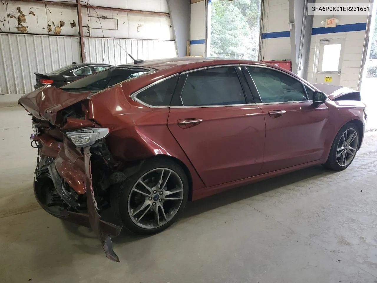 2014 Ford Fusion Titanium VIN: 3FA6P0K91ER231651 Lot: 76373784