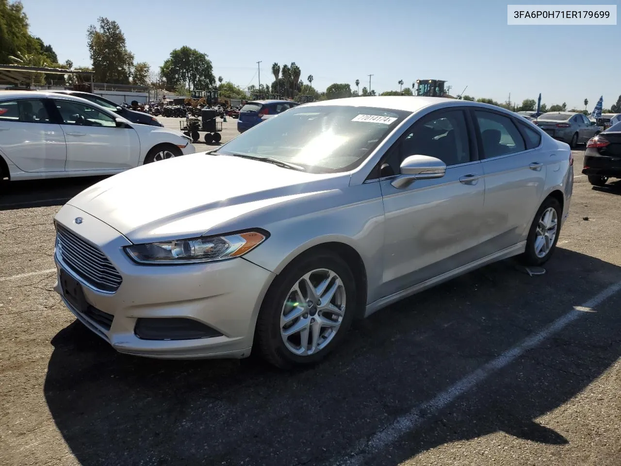 2014 Ford Fusion Se VIN: 3FA6P0H71ER179699 Lot: 77014174