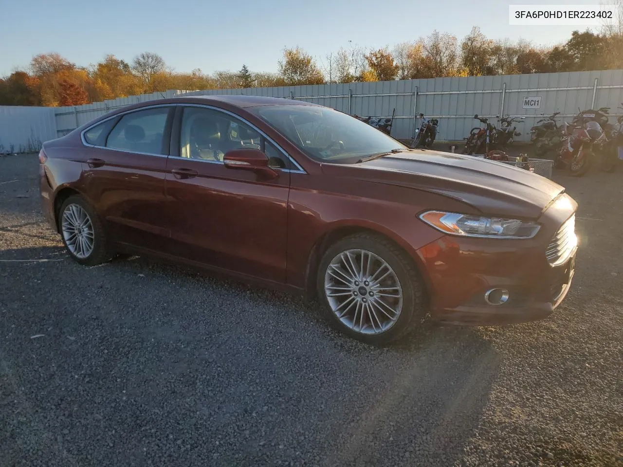 2014 Ford Fusion Se VIN: 3FA6P0HD1ER223402 Lot: 77375124