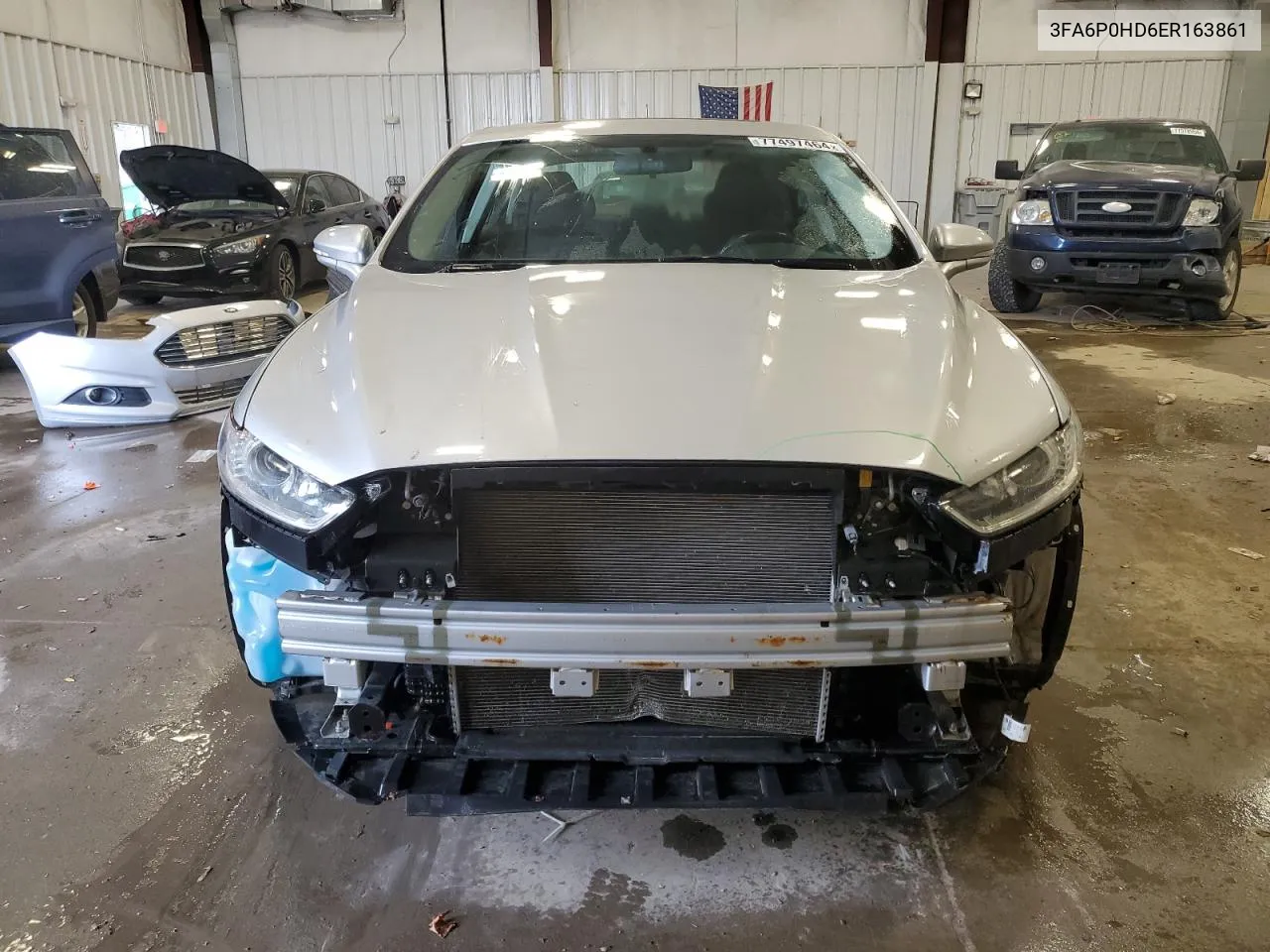 2014 Ford Fusion Se VIN: 3FA6P0HD6ER163861 Lot: 77497464