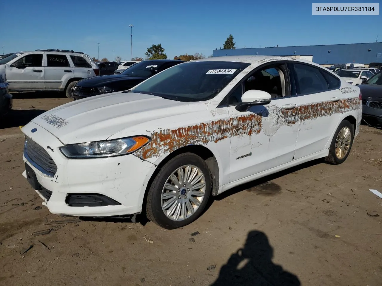 2014 Ford Fusion Se Hybrid VIN: 3FA6P0LU7ER381184 Lot: 77584034