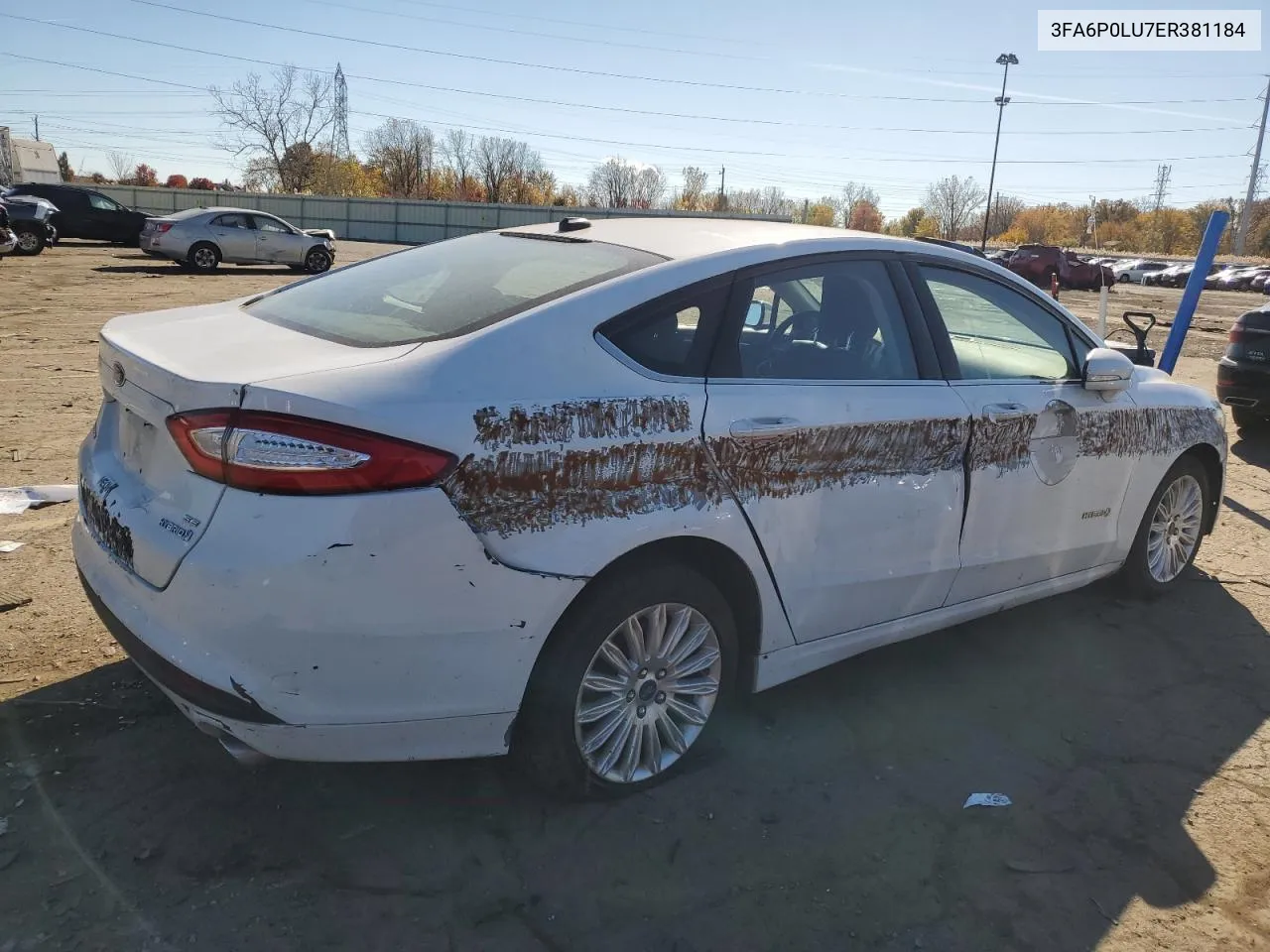 2014 Ford Fusion Se Hybrid VIN: 3FA6P0LU7ER381184 Lot: 77584034