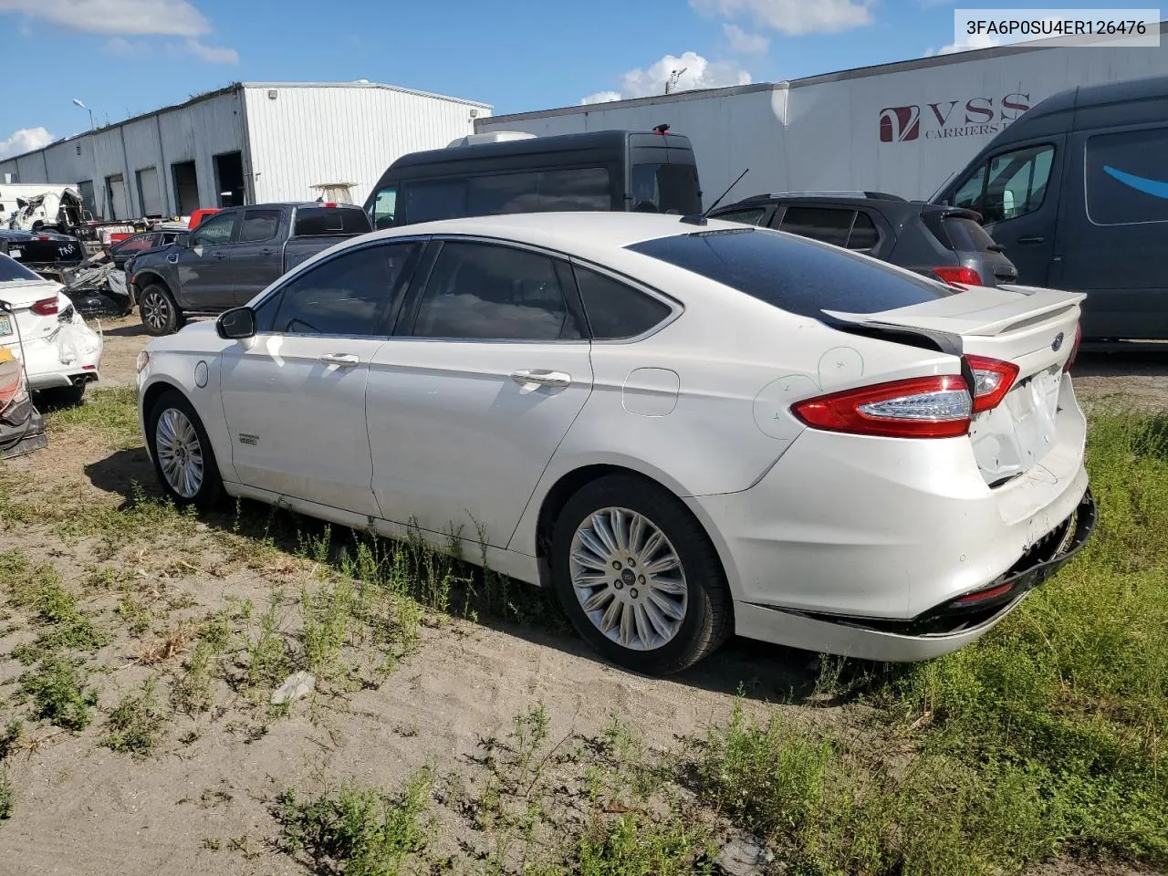 2014 Ford Fusion Titanium Phev VIN: 3FA6P0SU4ER126476 Lot: 77844014